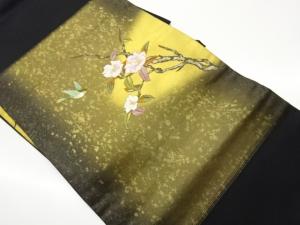 金彩桜に鶯模様刺繍名古屋帯